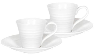 Cup and Saucer Espresso Set of Two